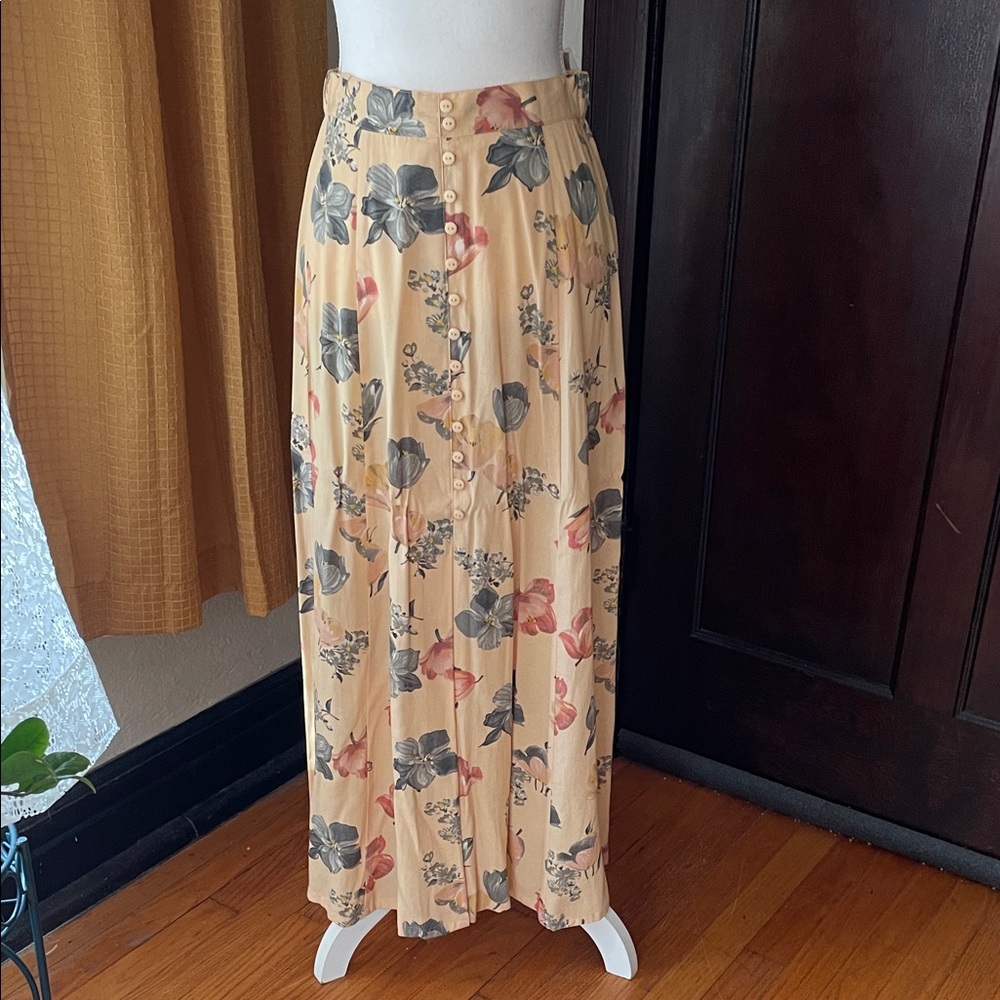Vintage NWT floral button maxi skirt express Express Compagnie Internationale
